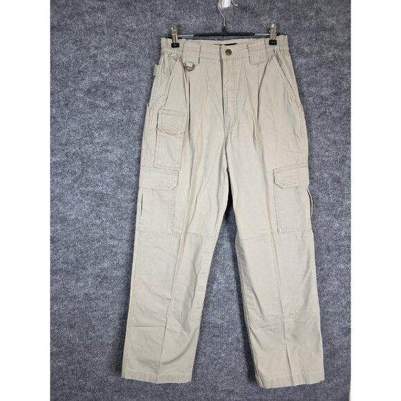 5.11 Tactical Pants Mens 28x36 Khaki Cotton Canvas Cargo Utility D-Ring 74251 - Picture 1 of 7